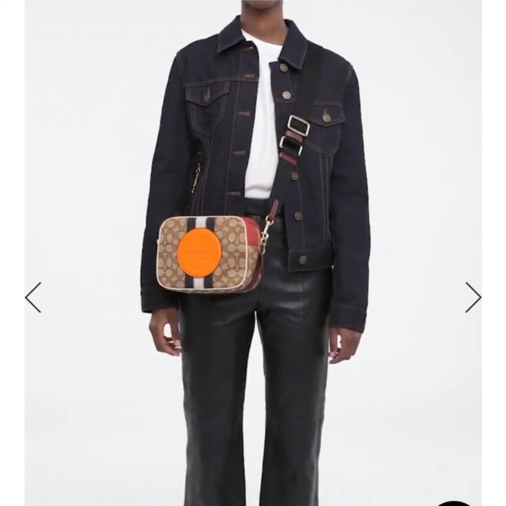 Coach Dempsey Camera Bag in Signature Jacquard with Patch